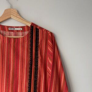 Khaadi Striped Red and Black Tunic long sleeve shirt and pants